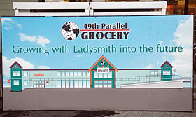 49th Grocery sign